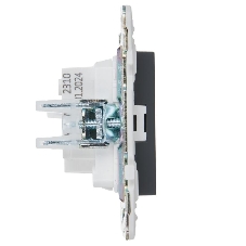 Розетка IEK SKANDY SK-R02G 10А графит без заземл. без защ. шторок SK-R10-10-K53