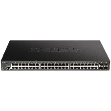 Коммутатор D-Link DGS-1250-52XMP/A1A, 48×1 Гбит/с + 4×10 Гбит/с SFP+, управляемый