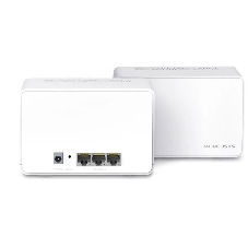 Домашняя Mesh Wi‑Fi система AX3000 Whole Home Mesh Wi-Fi 6 SystemSPEED: 574 Mbps at 2.4 GHz + 2402 Mbps at 5 GHzSPEC: Internal Antennas, 3× Gigabit Ports per Unit (WAN/LAN auto-sensing), 1024-QAM, OFDMA, HE160FEATURE: MERCUSYS APP, Router/AP Mode, One Unified Network, Seaml