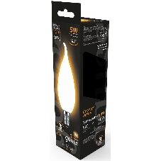 Лампа светодиодная Gauss Filament Свеча на ветру E14 5Вт 2700К OPAL