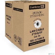 Кабель ExeGate UTP 4 пары кат.5e CCA, 25AWG, бухта 305м, серый, PVC