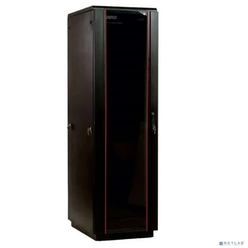 Шкаф ЦМО телекоммуникационный напольный 48U (600 800) дверь стекло, черный