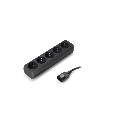 Удлинитель для ИБП ExeGate EX221200RUS SPU-5-0.5B (5 розеток, 0.5м, UPS вилка IEC320-C14, черный)