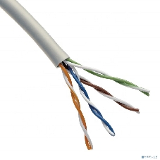 Кабель витая пара Rexant U/UTP, CAT 5e, PVC, 4PR, 24AWG, INDOOR, SOLID, серый, 305м