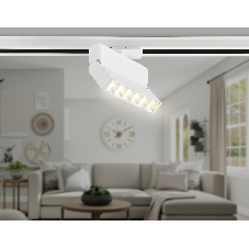 Трековый однофазный светодиодный светильник Ambrella light GL6811 WH белый LED 6W 3000K 24° 115*22*87