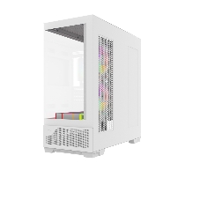 Корпус ПК без блока питания Case SAMA V43 White, Midi-Tower, TG, 6x120mm ARGB, 2xUSB 3.0 + 1xUSB 3.2 Type-C, ATX, mATX, mITX White