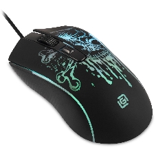 Мышь проводная Oklick 702G черный, 3600 dpi, USB, кнопки - 4