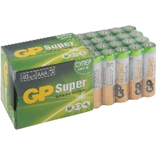 Алкалиновые батарейки GP Super Alkaline G-Tech 24А ААA - 40 шт. в пленке