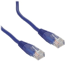 Патч-корд LANMASTER TWT UTP cat.5e, с заливными колпачками, 0.3 м, синий