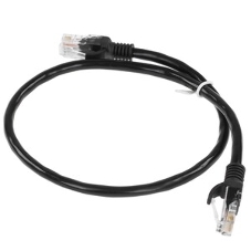 Патч-корд UTP Cablexpert cat.6, 0.5м, литой, многожильный, черный