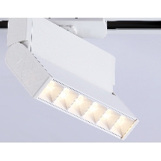 Трековый однофазный светодиодный светильник Ambrella light GL6811 WH белый LED 6W 3000K 24° 115*22*87
