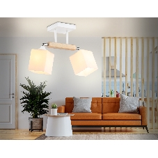 Светильник Ambrella light TR9511/2 WH/CH/FR белый/хром/белый матовый E27*2 max 40W 517*100*246