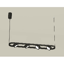 Светильник Ambrella light XB9164100/4 SBK/PBK черный песок/черный полированный GX53 (C9164, N8113)