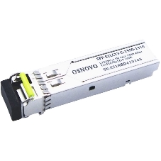 Оптический SFP Модуль OSNOVO GE, одно волокно SM, до 1,25 Гбит/c, LC, до 20км, Tx:1550/Rx:1310, DDM