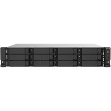 Сетевое хранилище без дисков SMB QNAP TS-1273AU-RP-8G NAS 12 HDD trays, 2x 2.5 GbE, rackmount, 2 PSU. 4-core AMD V1500B2,2 GHz, RAM 8 Gb (8 Gb UDIMM DDR4 (1 x 8 Gb) up to 32 Gb (2 x 16 Gb)). W/o rail kit RAIL-B02