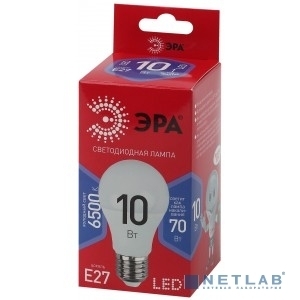 Лампа светодиодная ЭРА LED A60-10W-865-E27 R (диод, груша, 10Вт, хол, E27)