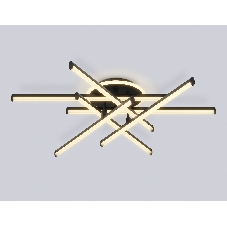 Потолочный светодиодный светильник Ambrella light FL6252 BK черный 97W 3000K-6400K 805*760*170 (ПДУ ИК)