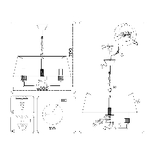 Люстра Ambrella light LH71211/5 CGD золото E14/5 max 40W D500*700