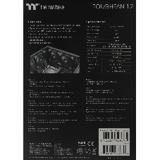 Вентилятор для корпуса Thermaltake TOUGHFAN 12 черный, 120 мм, 2000 об/мин, 22.3 дБ, 4 pin