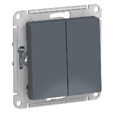 Механизм выключателя 2-кл. СП AtlasDesign 10А IP20 (сх. 5) 10AX грифель Механизм выключателя 2-кл. СП AtlasDesign 10А IP20 (сх. 5) 10AX грифель