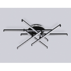 Потолочный светодиодный светильник Ambrella light FL6252 BK черный 97W 3000K-6400K 805*760*170 (ПДУ ИК)