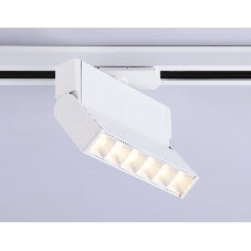 Трековый однофазный светодиодный светильник Ambrella light GL6811 WH белый LED 6W 3000K 24° 115*22*87