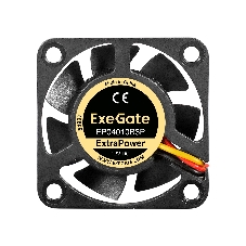 Вентилятор корпусной ExeGate ExtraPower EP04010B3P, 40x40 мм, 7800 об/мин, 38 дБ, 3 pin, без подсветки