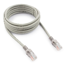 Патч-корд UTP Cablexpert cat.5e, 3м, литой, многожильный серый