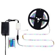 Комплект светодиодной ленты 5 м с блоком питания и RGb контроллером IP65, свечение RGb LAMPER