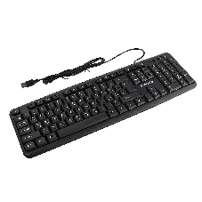 Клавиатура проводная Professional Standard LY-331L2-OEM (USB, полноразмерная, влагозащищенная, 104кл., Enter большой, длина кабеля 2,2м, черная, brown box)