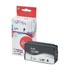 Картридж струйный Sakura 3ED71A (№712 Black) для HP, черный, водорастворимый тип чернил, 80 мл.