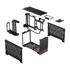 Компьютерный корпус без блока питания Fractal Design Terra, Mini-Tower, no fans, 1xUSB-A 3.0 + 1xUSB 3.2 Type-C, SFX PSU Support, mITX Graphite