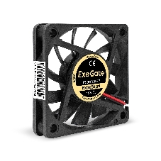 Вентилятор 12В DC ExeGate ExtraSilent ES06010S2P (60x60x10 мм, Sleeve bearing (подшипник скольжения), 2pin, 2000RPM, 16dBA)