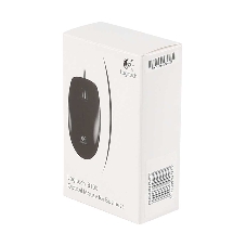 Мышь проводная Logitech B100 черный, 1000 dpi, USB, кнопки - 3