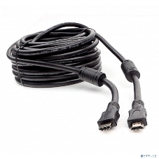Кабель HDMI Cablexpert CCF2-HDMI4-15M, 19M/19M, v2.0, медь, позол.разъемы, экран, 2 фер.кольца, 15м, черный, пакет