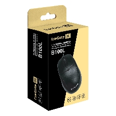 Мышь проводная ExeGate Professional Standard B100L черный, 1000 dpi, USB, кнопки - 3