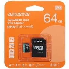 Флеш карта SD ADATA 64Gb ADATA Premier Pro SDXC Class 10 UHS-I U3 V30S 95/60 MB/s