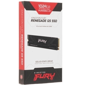 Накопитель SSD M.2 Kingston 8.0Tb Fury Renegade G5 SFYR2D/8T1 (PCI-E 5.0 x4, up to 14800/14000Mbs, 3D TLC, NVMe, 8000TBW, SM2508, 22х80мм)