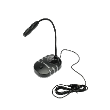 Микрофон настольный конденсаторный Gembird M-05RGB, подсветка RGB, черный