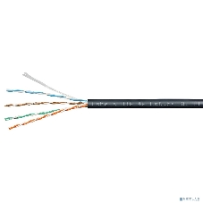 Кабель витая пара Cabeus UTP-4P-Cat.5e-SOLID-OUT-PE-UV U/UTP 5e кат. 4 пары (24 AWG), одножильный, для внешней прокладки, PE-UV (305 м)