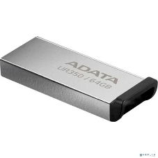 Флешка USB ADATA UR350 (UR350-64G-RSR/BK), 64Gb, USB 3.2, R/W 100/15, серебристый/черный