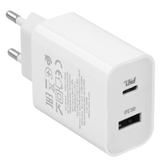Сетевое зарядное устройство HOCO HC-66076 C97A/PD + QC 3.0/2 USB: Type-A + Type-C/Выход: 5V_9V_12V, 20W/белый