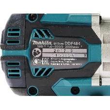 Дрель ак б\щет Makita DDF484Z,18В,Li-ion,БЗП-13мм,0-500\0-2000об\м,54\30Нм,1.5кг,кор,б\акк и з\у,XPT