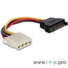 Кабель питания SATA Cablexpert CC-SATA-PS-M, 15 см, sata 15pin/molex 4pin, пакет