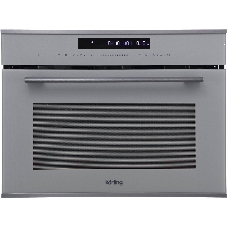 Встраиваемый духовой шкаф с функцией СВЧ OKB 3250 GBXGr MW серое стекло + черная нержавеющая сталь