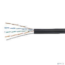 Кабель витая пара Cabeus UTP-4P-Cat.5e-SOLID-OUT-PE-UV U/UTP 5e кат. 4 пары (24 AWG), одножильный, для внешней прокладки, PE-UV (305 м)