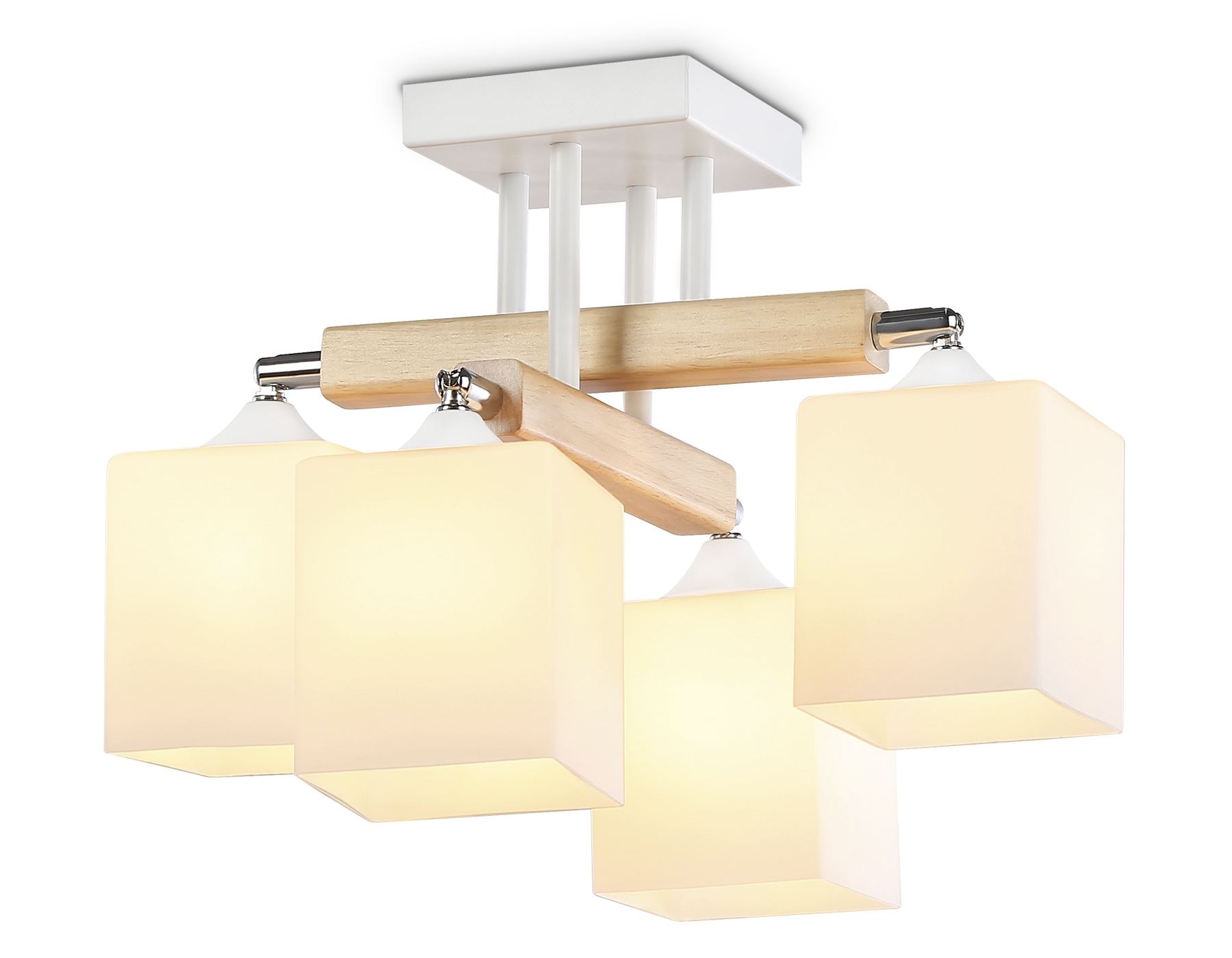 Светильник Ambrella light TR9512/4 WH/CH/FR белый/хром/белый матовый E27*4 max 40W D567*266