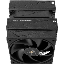 Кулер для процессора Thermalright Royal Pretor 130 (4-pin PWM, 158мм, Ni/Cu, 6x6мм, 1x120+1x130мм, 80.45CFM/81.88CFM, 29.4dBA/28.3dBA, 2150PM/1750RPM, S: 1200, 1700, 1851, 2011, 2066, 115X, AM4, AM5, silver, black)