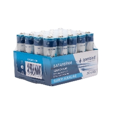Батарейки щелочные/алкалиновые Gembird Gb-LR6-20B, тип AA, 20шт, коробка