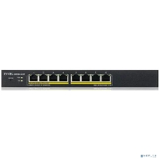 Коммутатор Smart L2 PoE+ Zyxel GS1900-8HP, 8xGE PoE+, настольный, бесшумный, бюджет PoE 70 Вт